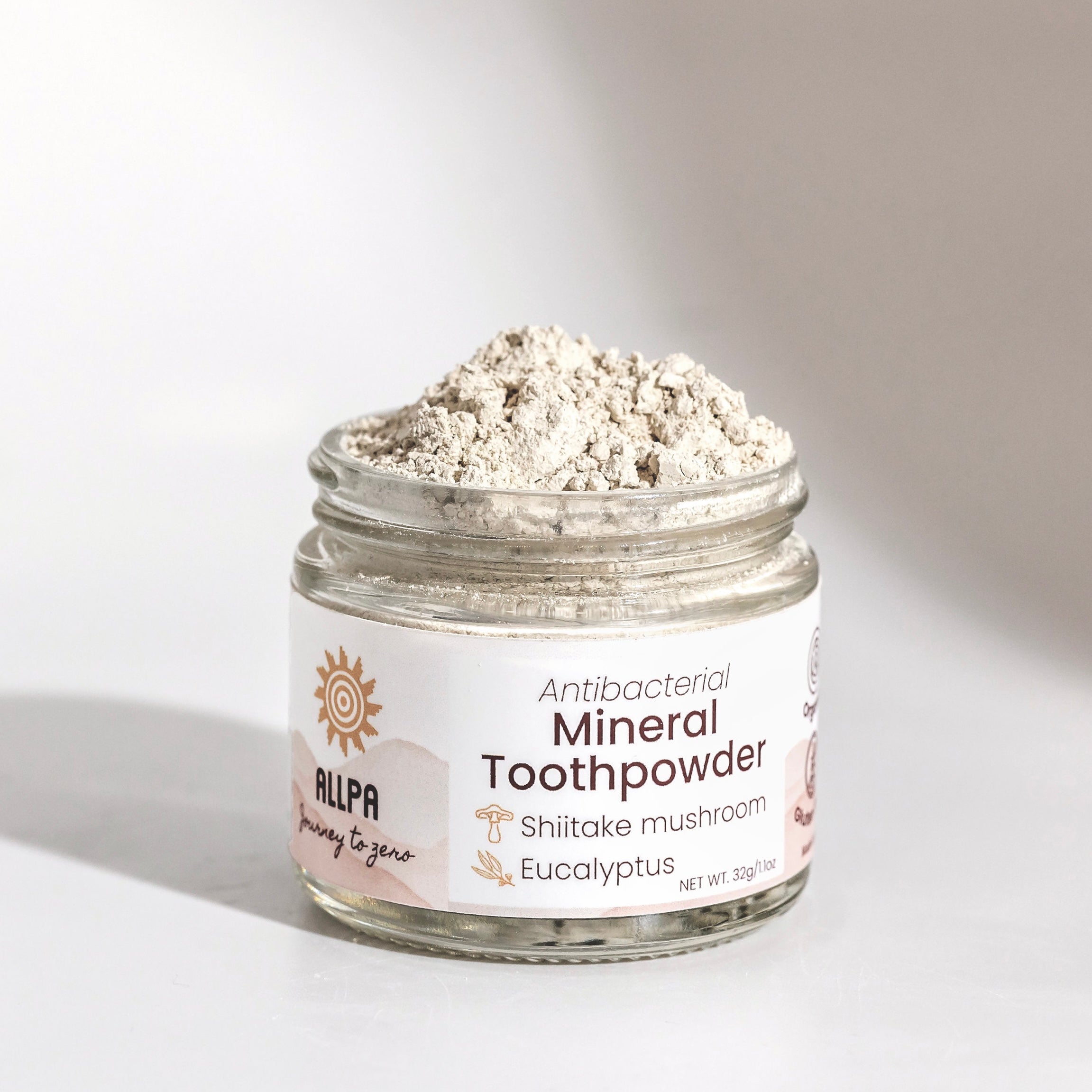 Antibacterial Mineral Toothpowder - Shiitake Mushroom & Eucalyptus